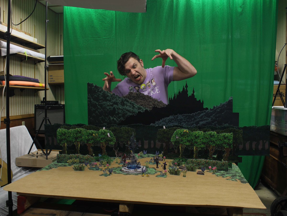 LCascades's tweet photo. 3D printing, papercraft, diorama.... @SpiderFloat has been going ALL OUT on the upcoming Lost Cascades album artwork. This kind of studio work is bringing everything to life in a totally new way. Get ready for Castle of The Eternal Star ✨ https://t.co/fgwRCNJT89