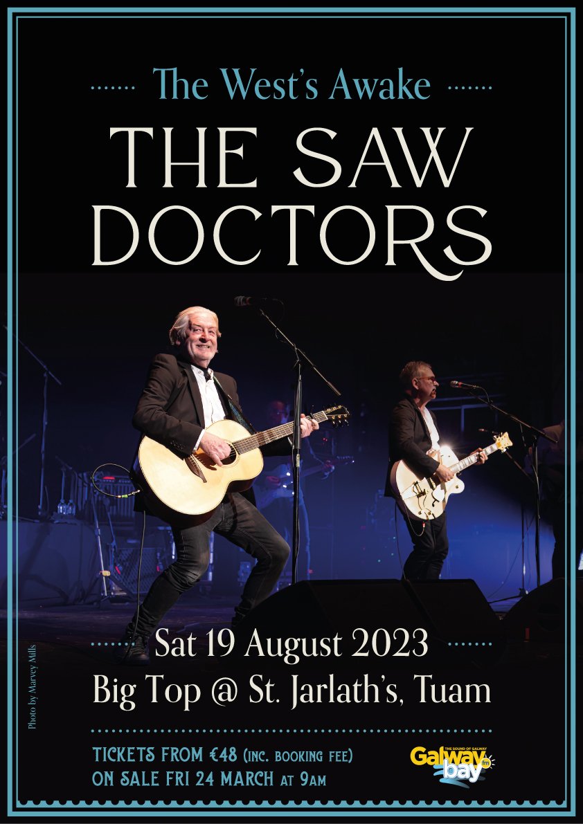 We will play an exclusive Irish show in Tuam on Saturday 19 August in a Big Top Marquee in St. Jarlath’s College—tickets will go on sale on Friday 24 March at 9am. ticketmaster.ie #TheWestsAwake