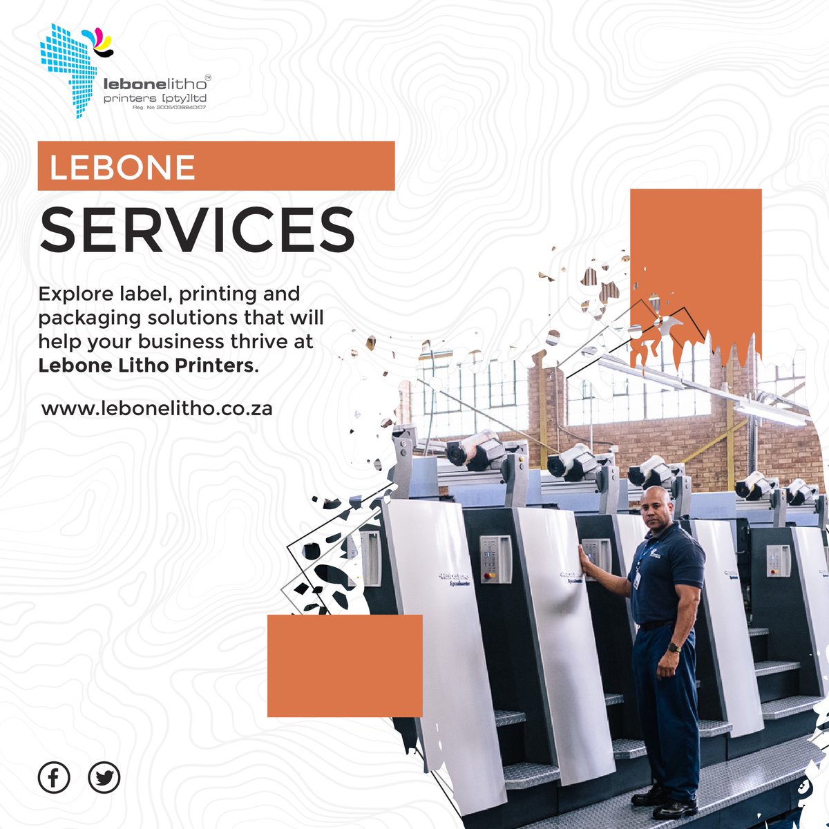 At Lebone Litho, we have a wide variety of services to suit your personal or business interests from packaging to web press printing. Contact us today. 
#lebonelitho #printingservices #printingsolutions #printindustry