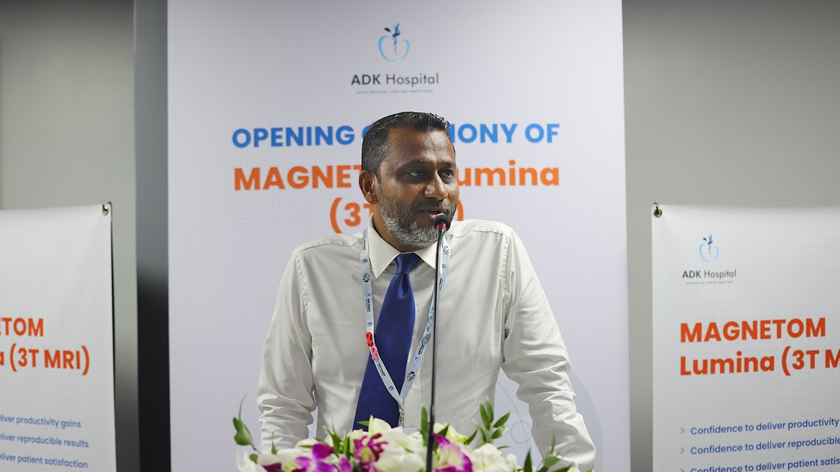 On the occasion of our 36th Anniversary, the official opening of the Magnetom Lumina (3T MRI) was inaugurated by Chief Guest, State Minister <a href="/DrShahMahir/">Dr Shah Mahir</a> <a href="/MoHmv/">Ministry of Health</a>