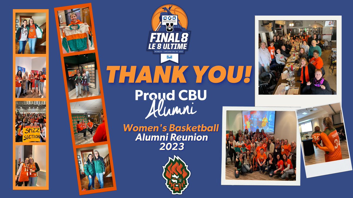 CBUAlumni's tweet photo. During the 2023 USports Women’s Basketball National Championships, we were honoured to host more than 50 women's basketball Alumni on campus to reunite, celebrate & cheer on our Capers!
Thank you for coming out, spreading cheer and sharing your memories!
#GoCapersGo #CBUAlumni https://t.co/LI370rm8aR