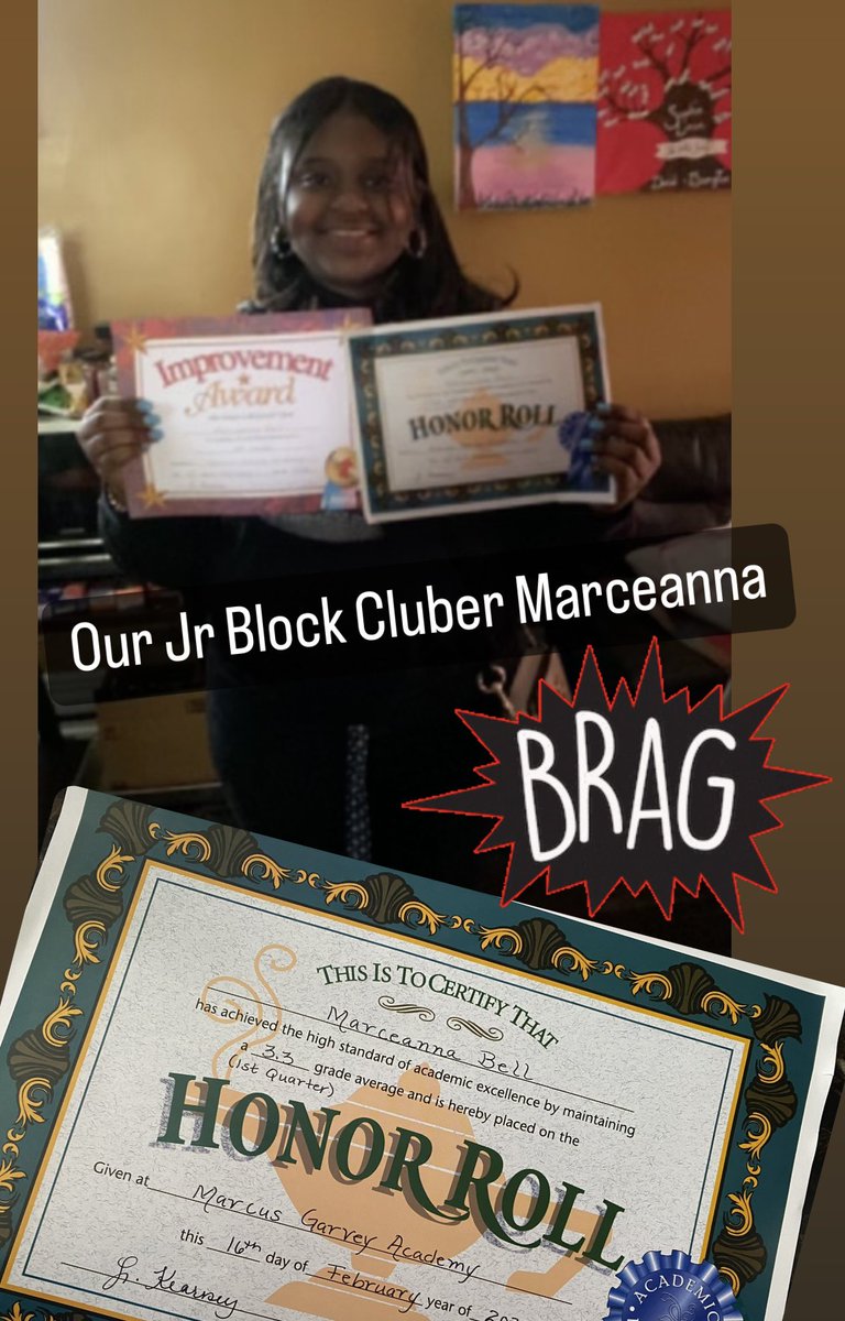 JRBlockClub's tweet photo. Smart girl alert 🚨 recognizing our Jr Block Club girl Marceanna #youth #education #detroit #pingreepark #bsfjrblockclub https://t.co/l6u1FQfKvB