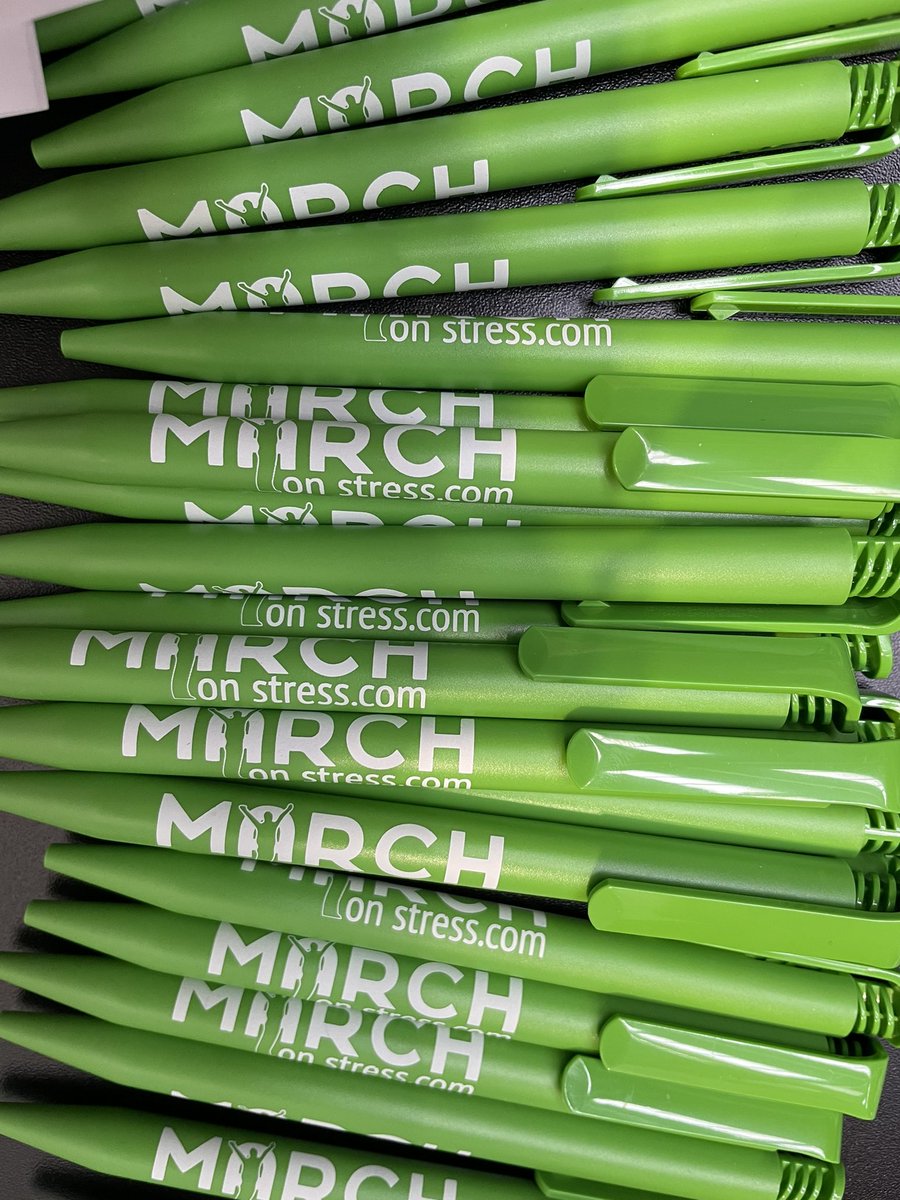 Still time to grab one of these excellent quality @MarchonStress pens @HWatWork More importantly don’t miss our expert @roydenscott talking #reflectivepractice in Hall 7 Hub 1 at 1515hrs #mentalhealth @ProfNGreenberg