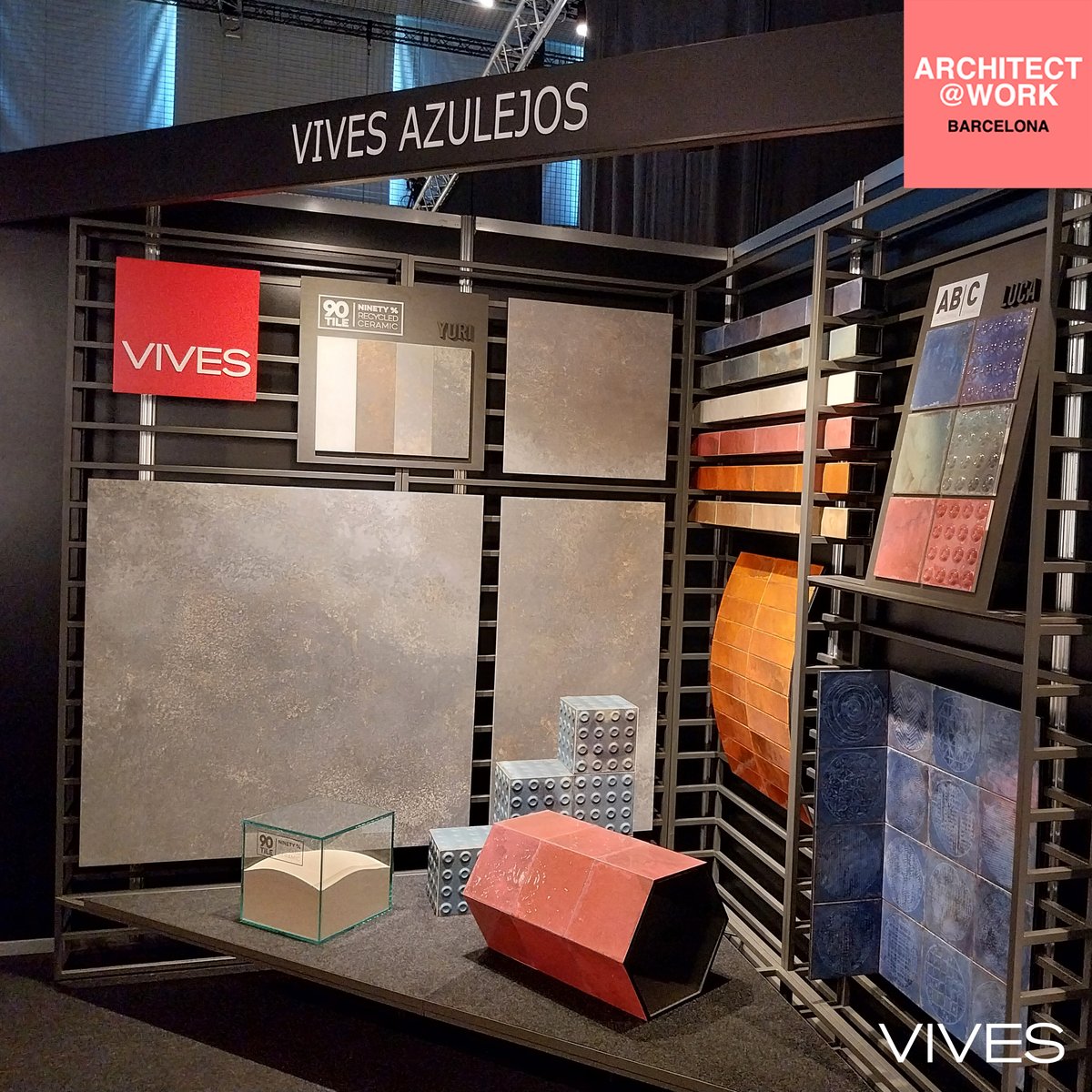 VIVESCeramica's tweet photo. We start at Architect at Work in Barcelona, a space dedicated to architecture and interior design, presenting two of our latest novelties. You can come and visit us today and tomorrow, Thursday and we will be waiting for you at stand 134! #vives #architectatwork https://t.co/jeQd0UqYAe