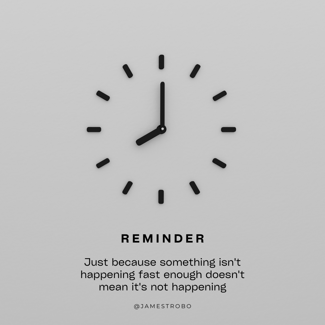 JamesTRobo's tweet photo. Do you ever find yourself caught in a cycle of comparing yourself and your progress to others? It's draining. And it's definitely not productive. Your timing is your own - and you're right where you need to be in this moment.
#patience https://t.co/nuqD8wQbw6