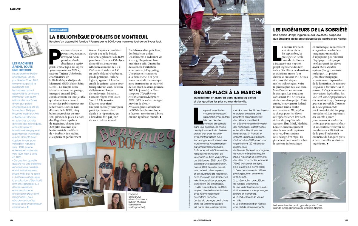 Emmanuelle Vibert (@emmavibert) on Twitter photo Chaque trimestre, dans WE DEMAIN, j'explore désormais le monde des #lowtechs : modes de vie et de production, urbanisme, transports, etc. en version sobre et créative. @raedificare <a href="/CentraleNantes/">Centrale Nantes</a> Chaque trimestre, dans WE DEMAIN, j'explore désormais le monde des #lowtechs : modes de vie et de production, urbanisme, transports, etc. en version sobre et créative. @raedificare <a href="/CentraleNantes/">Centrale Nantes</a>
