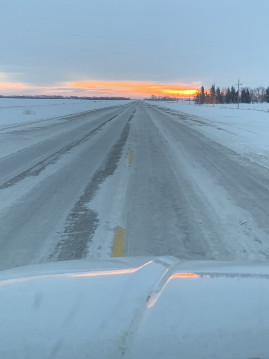 Looks like HWY 23 is getting ready for the Brier rerun. Roads not great if your headed this way today.