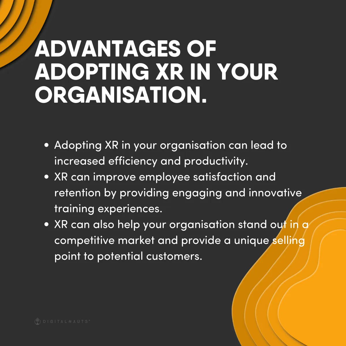 Digitalnauts (@digitalnauts) on Twitter photo XR isn't just the future – it's also being used today! Our infographics on the current uses of XR are here to show a couple of examples of the many cutting-edge applications that are changing the game 📈 #XR #innovation #infographics XR isn't just the future – it's also being used today! Our infographics on the current uses of XR are here to show a couple of examples of the many cutting-edge applications that are changing the game 📈 #XR #innovation #infographics