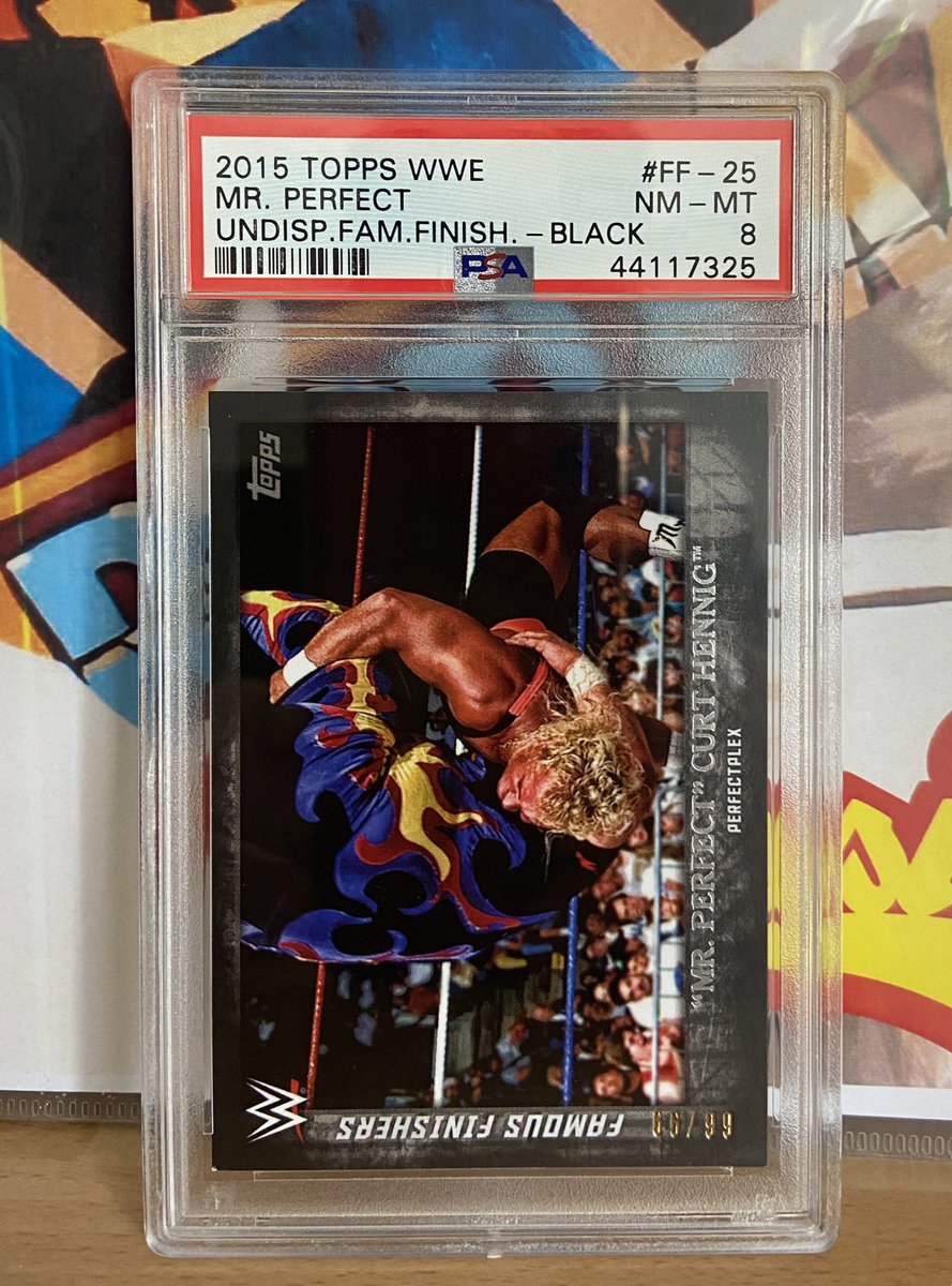 ColossusNick's tweet photo. Latest addition to the Mr Perfect collection
@Topps 2015 Undisputed Famous Finishers โMr Perfectโ Curt Hennig - Perfect Plex 66/99 PSA 8
My favourite wrestler doing my favourite finisher.
#AbsolutelyPerfect ๐๐ป๐
#WrestlingCardWednesday https://t.co/NS6FUAIdGP
