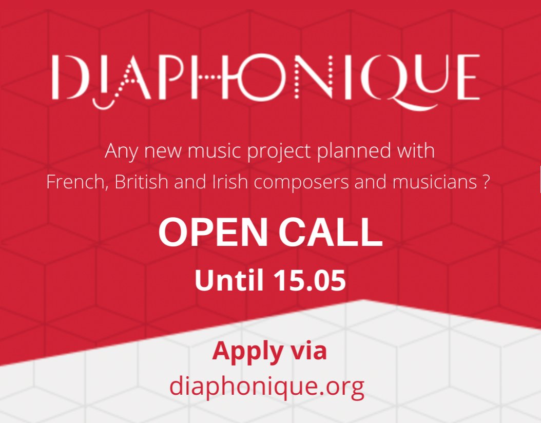 ifru_london's tweet image. 📢#CallforProjects Planning any commissions as part of new music projects ? 
 
#Diaphonique is now open to 🇫🇷 🇬🇧🇮🇪 composers and performers 

👉diaphonique.org
 
Sign up to the #Diaphonique newsletter, and join our Q&amp;amp;A session on 21 March 
👉mailchi.mp/80bfafc55941/d…
