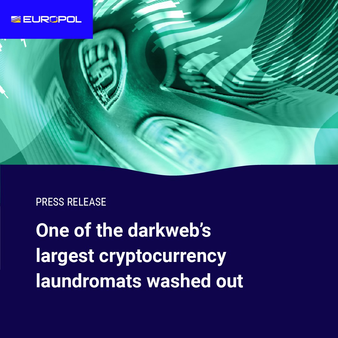 Europol's tweet photo. 🚨 International 👮 have taken down ChipMixer, a darkweb cryptocurrency mixer of choice for organised crime.
💰 As much as EUR 40 million seized by authorities in 🇩🇪 (@GStA_FFM_ZIT &amp;  @bka) and 🇺🇸 (@FBI &amp; @USDOJ_Intl). 🇧🇪, 🇨🇭 and 🇵🇱 also supported.
More⤵️
https://t.co/AVX1nL7f85 https://t.co/ve2YWIncbW