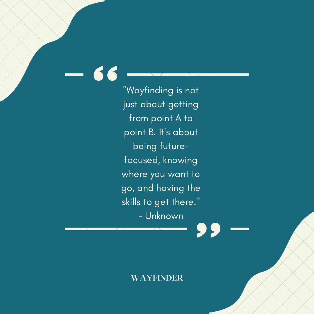 MindsetFred's tweet image. &quot;Wayfinding is not just about getting from point A to point B. It&apos;s about being future-focused, knowing where you want to go, and having the skills to get there.&quot; - Unknown #futurefocusedlearning #wayfinder