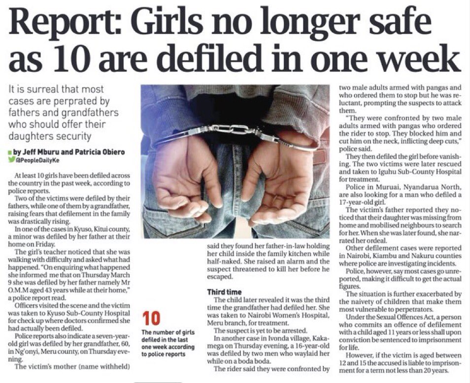 tashawangari8's tweet image. This is heartbreaking! Where is the girl child protection? Defilement is a #socialjustice issue - it must be addressed and redressed. Let&apos;s lobby for the protection of a girl welfare.
#StopDefilement #EndGBV #girlwelfare #IWD2023 @_blaise250 @MrSocialJustic @socialjusticea9