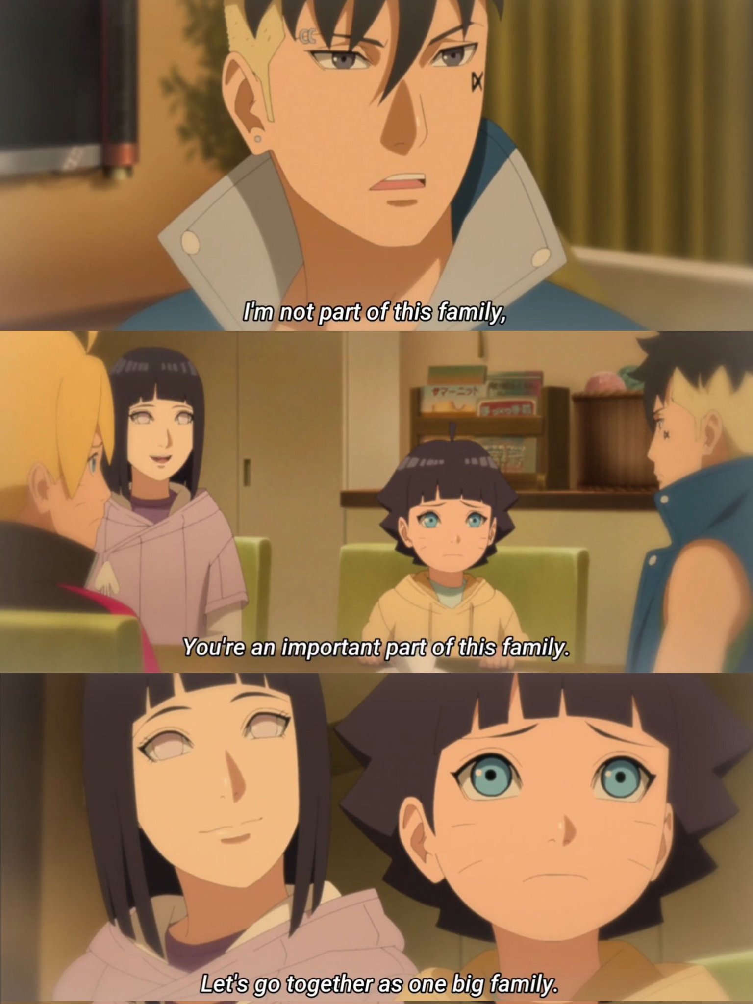 Love how Hinata and Himawari are supportive of Boruto and Naruto. : r/Boruto