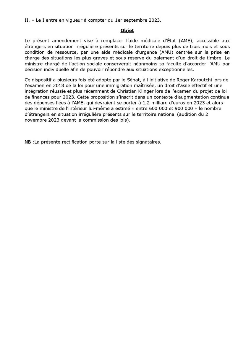 FrDumont83's tweet image. [✅ AMENDEMENT ADOPTÉ : Fin de l'AME]

1/3 - 👉 Ce matin, en commission, j’ai fait adopter un amendement sur le PJL Immigration visant à remplacer l’aide médicale d’État (AME), accessible aux étrangers en situation irrégulière (présents sur le territoire depuis plus de trois mois