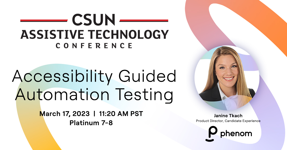 Every day we connect with customers who inquire about accessibility compliance for our products. Our upcoming session at CSUN covers how we help our customers continuously monitor accessibility on their configured products all in one place. 

Learn more ➡️ bit.ly/3JwWrhL