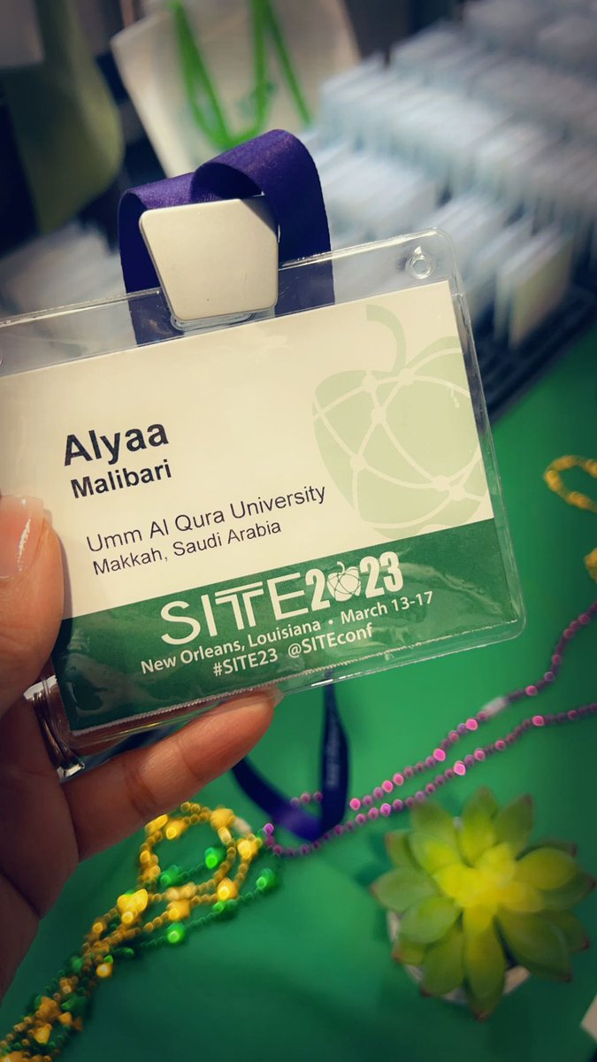 Alyaamalibari's tweet image. الحمد لله انتهيت من عرض ورقتي العلمية في المؤتمر الدولي  #SITE23 المنعقد في امريكا 🇺🇸 #NewOrleans 
فخورة بتمثيل بلدي كون ورقتي العلمية الوحيدة المسجلة بإسم السعودية 🇸🇦 من بين مئات الأبحاث في هذا المؤتمر و بموضوع يطرح للمرة الأولى عن التصميم التعليمي المخصص academicexperts.org/conf/site/2023…