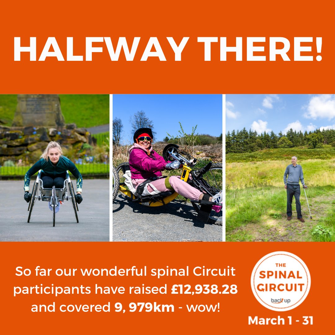 backuptrust's tweet photo. We're halfway through the Spinal Circuit, and what an amazing two weeks it has been! So far #TeamBackUp have raised £12,938.28 and covered a total distance of 9, 979km
It’s not too late to sign up and get involved. Visit our website to learn more.
https://t.co/30qdN9oLnU https://t.co/JOUpL0D2Go