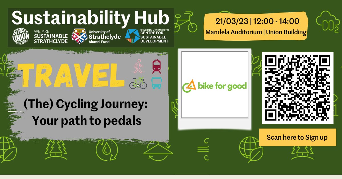 Sustainable Strathclyde (@strath_eco) on Twitter photo Join <a href="/BikeforGoodGla/">Bike for Good Glasgow</a> for a free workshop to help empower you to start cycling! It will include top tips on helping you improve your confidence and tackle cycling barriers🚲Staff and students can book their place here: strathunion.native.fm/event/the-cycl… Join <a href="/BikeforGoodGla/">Bike for Good Glasgow</a> for a free workshop to help empower you to start cycling! It will include top tips on helping you improve your confidence and tackle cycling barriers🚲Staff and students can book their place here: strathunion.native.fm/event/the-cycl…