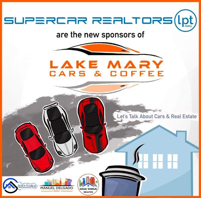 Super proud to announce our sponsorship with Lake Mary Cars & Coffee a great place to enjoy all types of cars with family and friends. Check us out at our Tent, and lets talk about cars and real estate.

#JesusGarciaTeam #FloridaCars  #LakeMaryCarsAndCoffee #FloridaRealtors