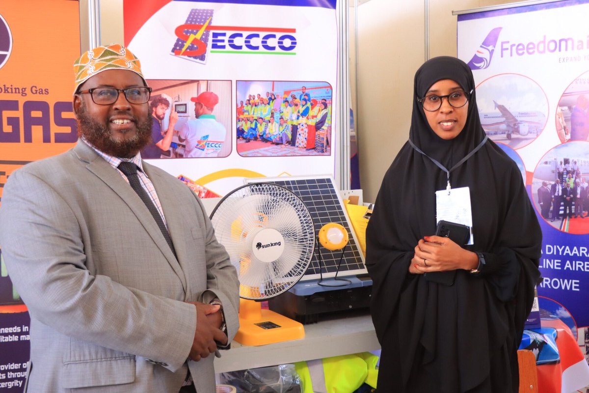 SECCCO_Somalia's tweet photo. Day 3 of  #Puntland Economic Corridor &amp; Investment Conference. @SECCCO_Somalia booth is a beehive of activities as sector players keep learning more about our products and potential partnerships #solarenergy access #REAPModel #PUE #LeavingNoOneBehind https://t.co/TDkLbPcL80