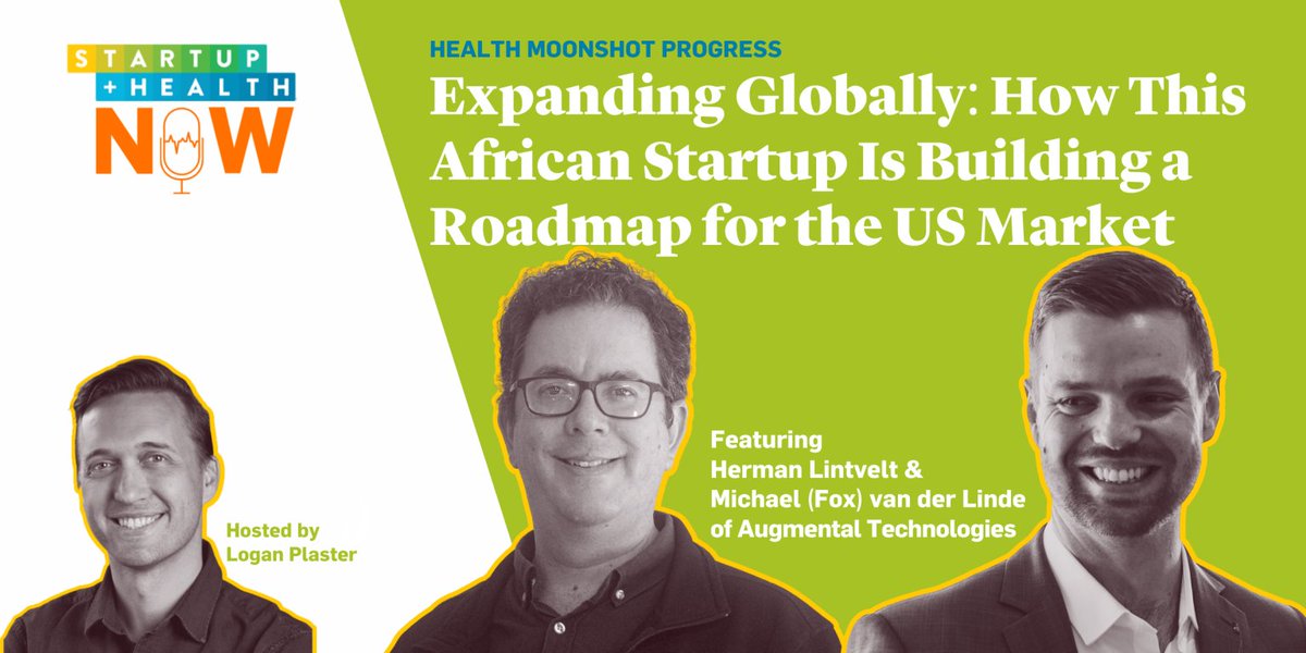 On the latest episode of StartUp Health NOW, we chat with the founders of Augmental Technologies, a South African startup in the midst of international expansion. Meet the founders: Herman Lintvelt and Michael (Fox) van der Linde. 

startup-health-now.blubrry.net/2023/03/10/exp…