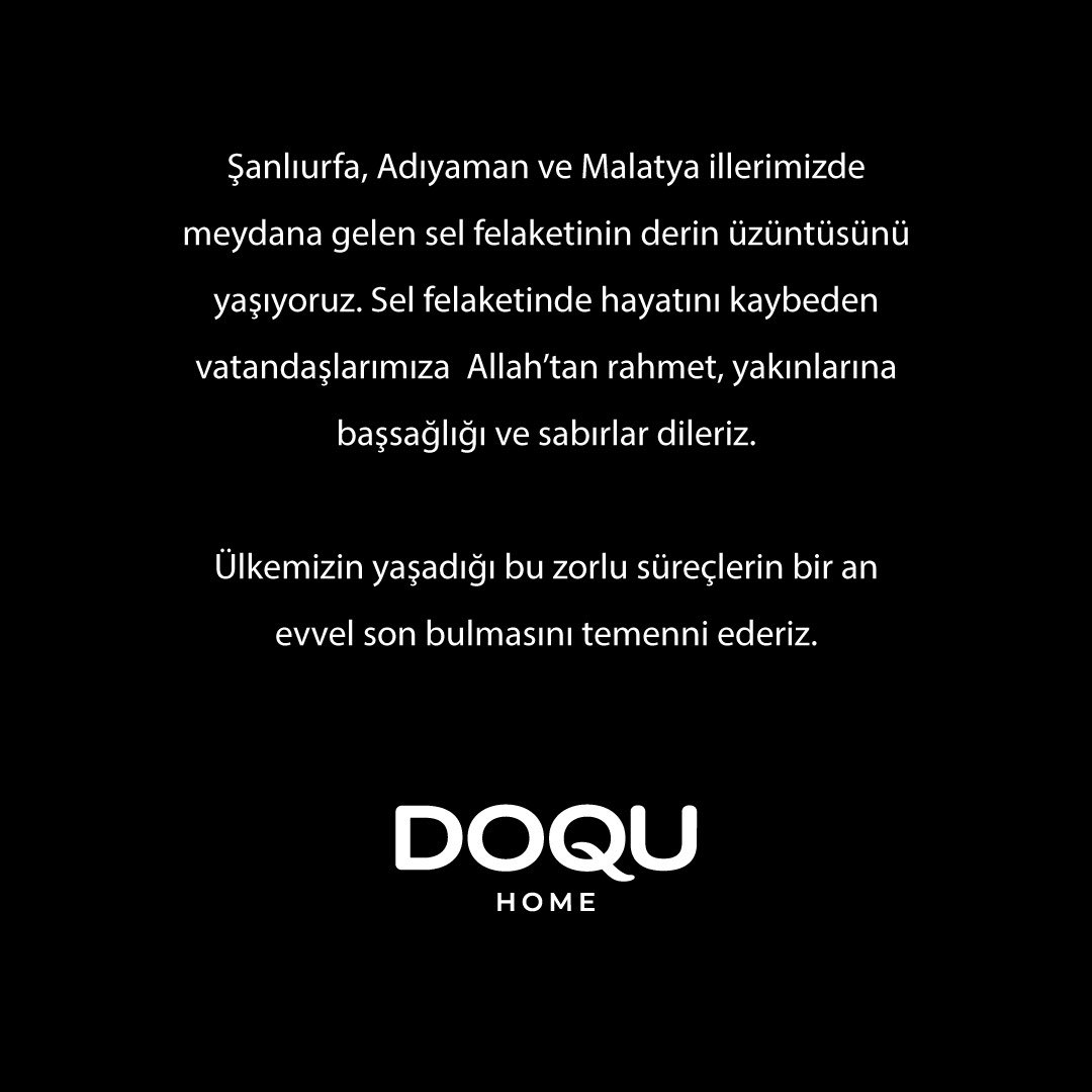 doquhome's tweet photo. Ülkemizin yaşadığı bu zorlu süreçlerin bir an evvel son bulmasını temenni ederiz. https://t.co/CouaApg78q