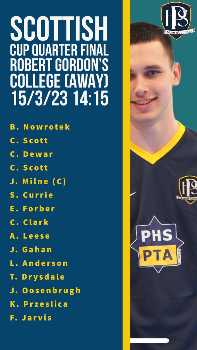 Perthhigh_pe's tweet photo. Here's our squad for today's Quarter Final fixture:
#weAREphs https://t.co/WCGUdMdGre