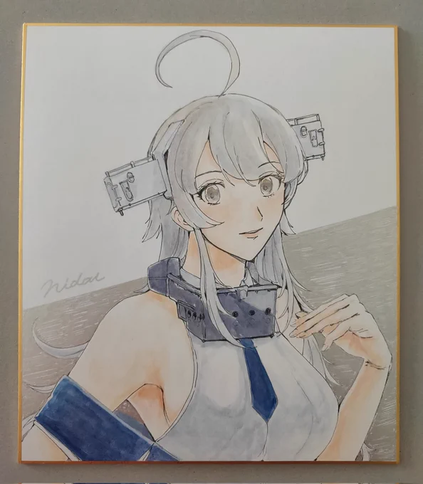 色を塗ってみた色紙 