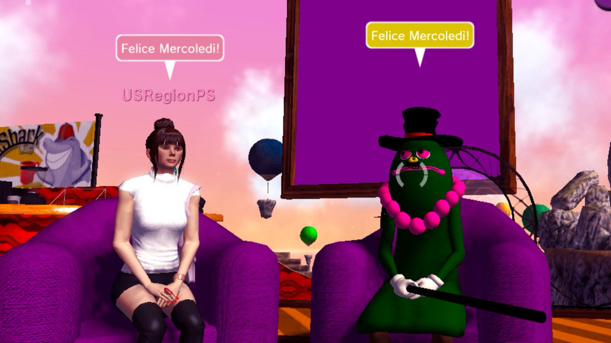 PSHomeITALY's tweet photo. Buon mercoledì a tutti! Spero che lo state vivendo in compagnia con le persone a voi più care💕 
Io e Toro vi auguriamo una bellissima giornata da Aurora e speriamo di vedervi al più presto su #playstationhome. Non per vantarmene, ma siamo un incredibile duetto quando balliamo😎 https://t.co/f2WeHAKUzU