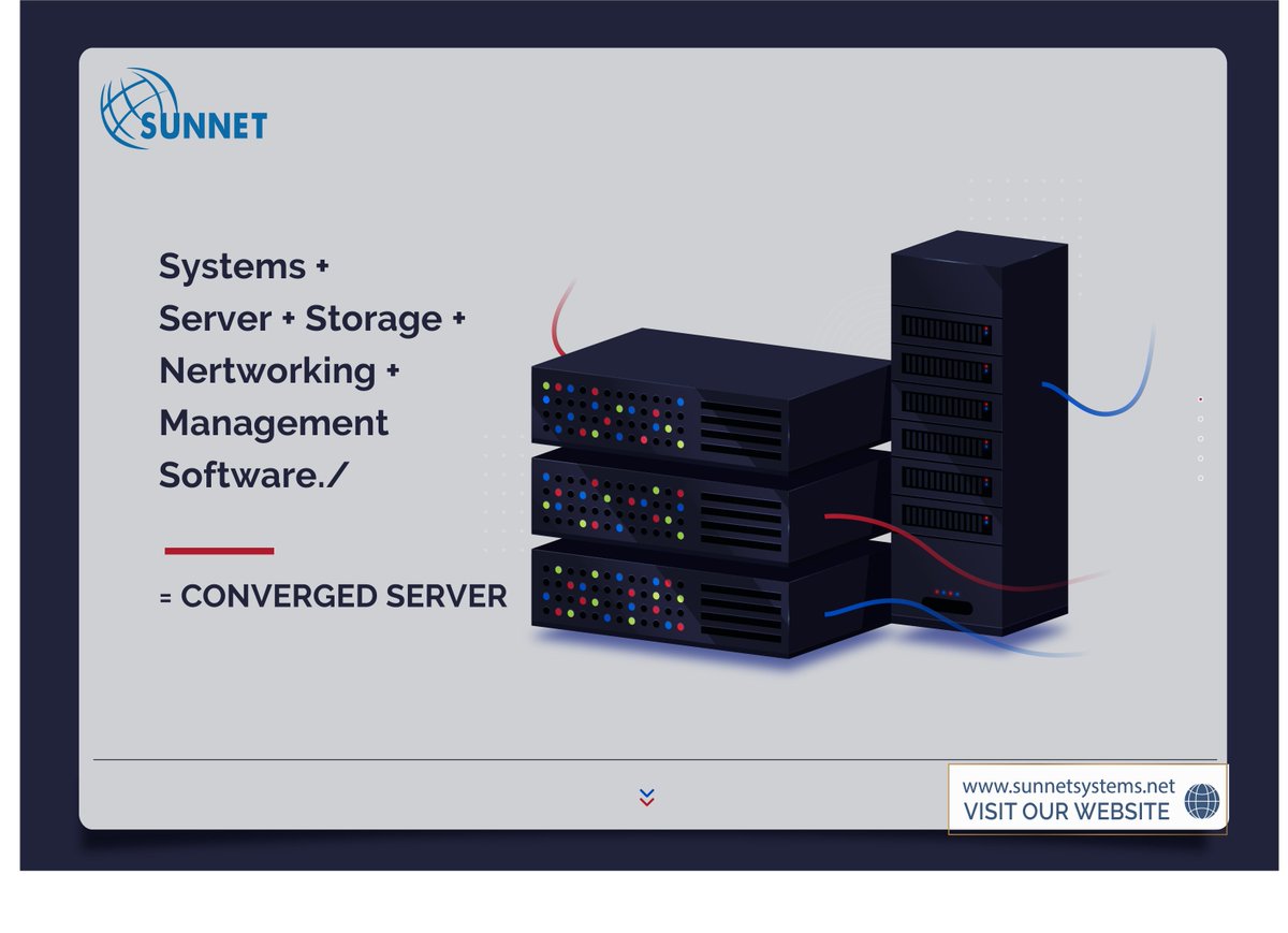 SUNNET_SYSTEMS's tweet photo. Converged Infrastructure is a pre-packaged bundle of systems, including servers, storage, networking, and management software.

In simple terms, it is like buying a makeup kit comprises of multiple products for different purposes.

#server #serverlife #Servers #serverside https://t.co/y0ZwOKWiK4