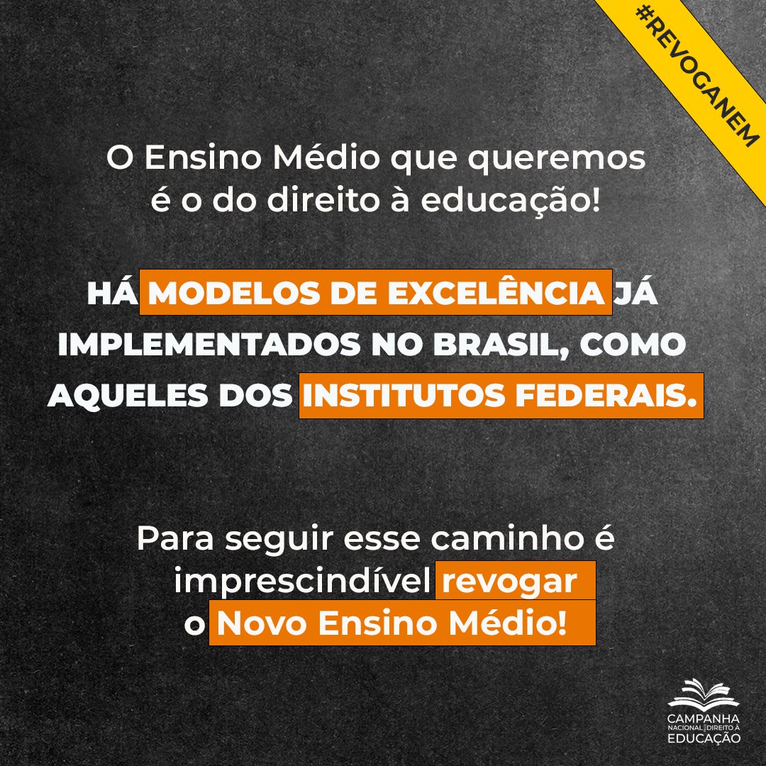 A reforma deteriorada é só para a escola pública; na escola privada, a aula de “brigadeiro caseiro” não substitui a aula de História. #RevogaNEM