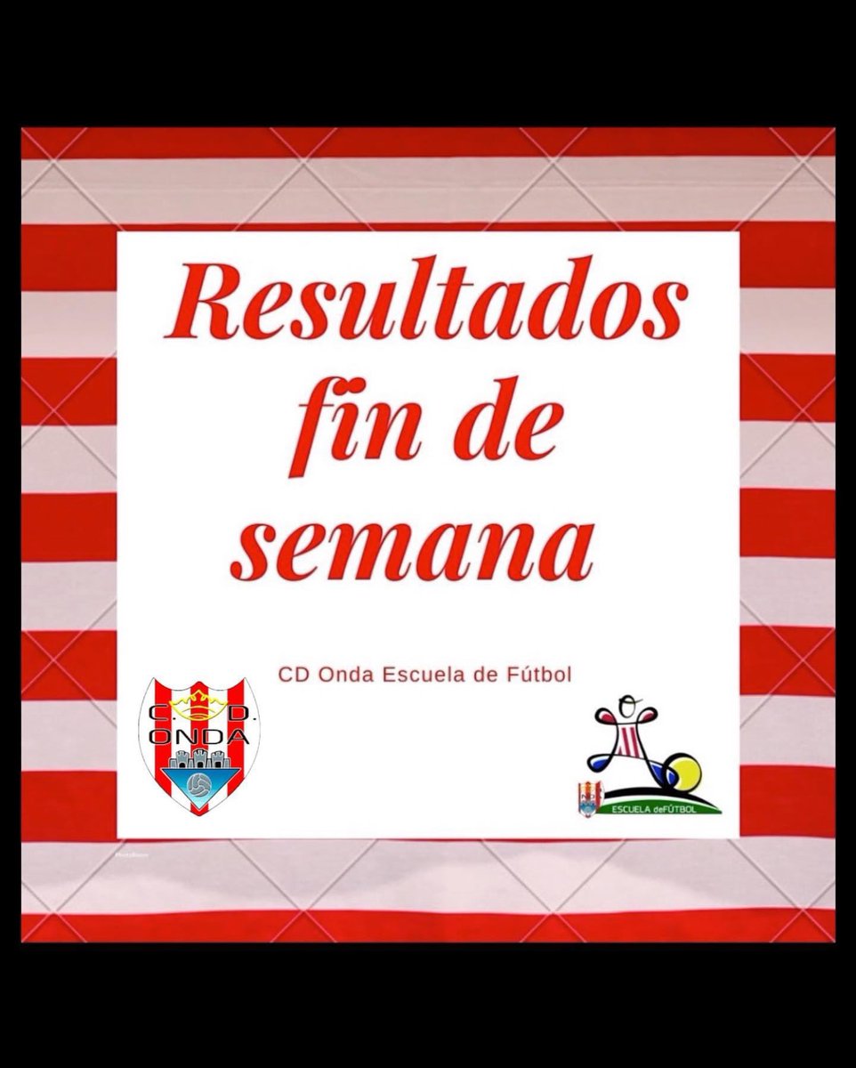 OndaCd's tweet photo. ⚒️RESULTADOS FIN DE SEMANA⚒️

🔴⚪️🔴⚪️🔴⚪️🔴⚪️

#totsunitsfemequip #cdonda https://t.co/Ely17hbVrj