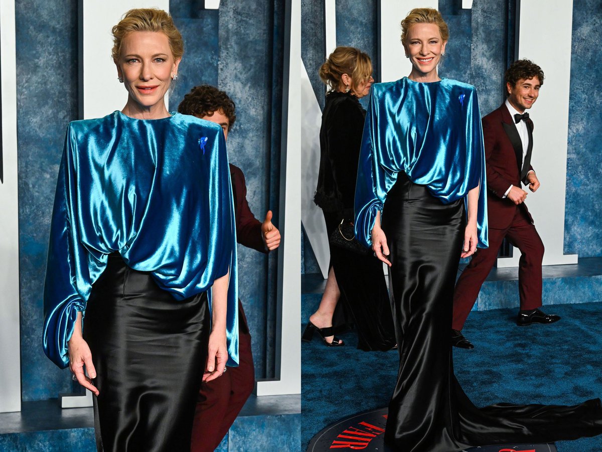 labelleupdates's tweet photo. New photos of Gabriel LaBelle photobombing Cate Blanchett at the Vanity Fair’s #Oscar Party

📸: Getty Images &amp; @blanchettcom! https://t.co/Xtizt99rF3