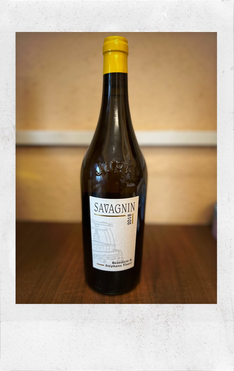 A compelling Jura wine from B&amp;S Tissot. 33months without being topped up in barrel ( sous voile) Savagnin…. While not a Vin Jaune it is a wonderful introduction to the style…