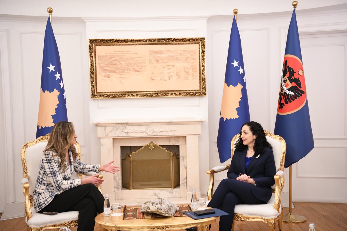 So honored and humbled to have the opportunity to meet with Madame President <a href="/VjosaOsmaniPRKS/">Vjosa Osmani</a>. It is such a privilege to be able to represent my country doing what I love! Big things coming this summer for the youth of Kosovo 🏀🤩