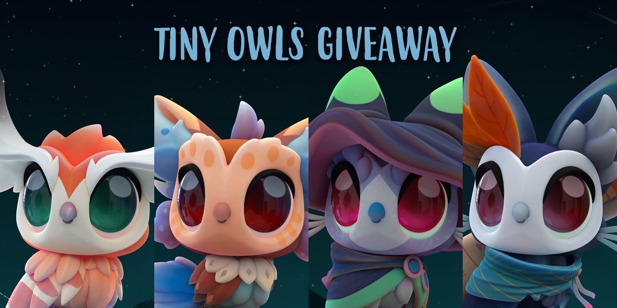 Gm - announcing the winners of our tiny fam giveaway🌟

<a href="/JaagerG/">TheLastBaron</a> 
<a href="/PomyArt/">Pomy ☁️</a> 
hirenmistry87 
<a href="/nftlovesyou/">ひめじさん｜CNF🧩</a> 

Congrats to you all and thanks to everyone who joined! One of these tiny owls will be summoned in your wallet tomorrow 16th of March 🦉☀️✨
