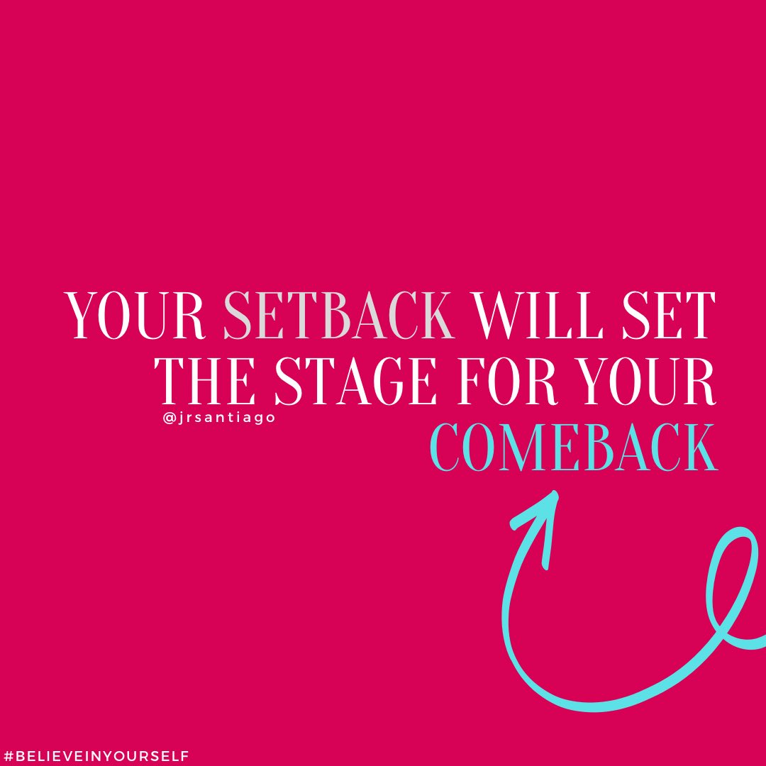 oslecjunior's tweet photo. Refuse to be defined by the setbacks and challenges you face.
Be defined by how you overcome each and every one of them.
Each setback can teach you to be better.
Learn from them. Believe you can overcome them. Do it. Repeat.
#LearnFromSetbacks #BelieveInYourself https://t.co/IHy49sgqVd