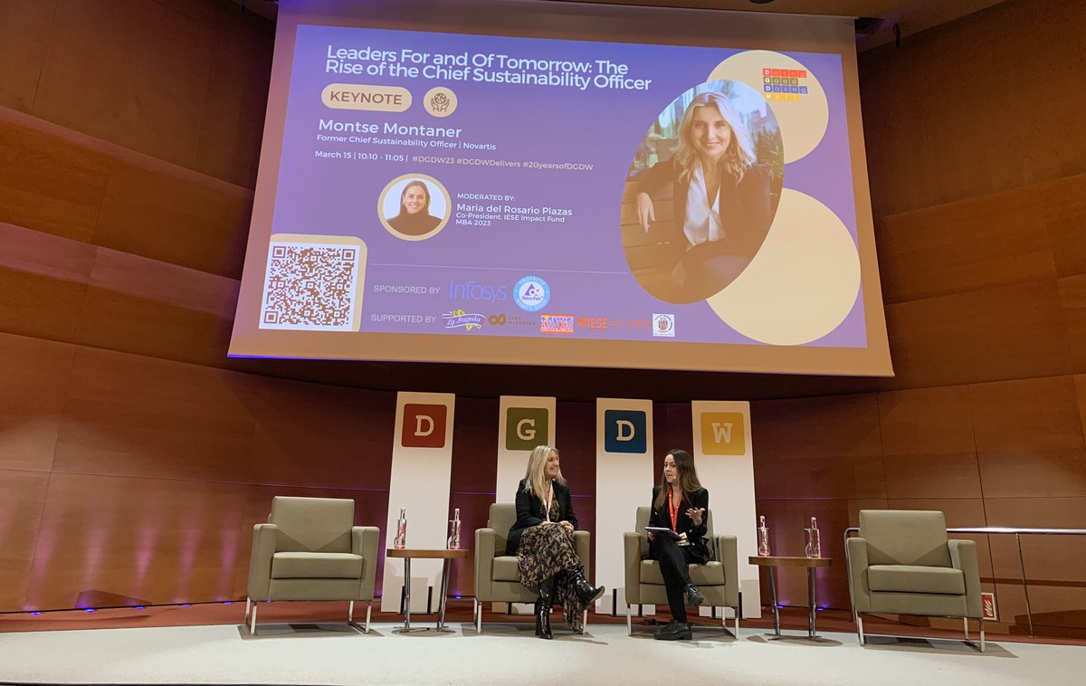 adrianafreitas's tweet photo. Leaders For and Of Tomorrow: The Rise of the Chief #Sustainability Officer
Montse Montaner, Former Chief Sustainability Officer | @Novartis
IESE Doing Good Doing Well #DGDW23 #20yearsofDGDW #DGDWDelivers
@iesedgdw @iesealumni @iesebschool https://t.co/FvIZcl99gX