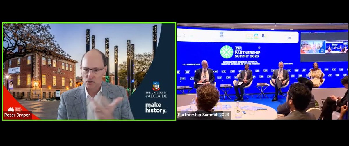 CII_PS's tweet image. New liberal world order will see like-minded countries come together; align on various issues, w/ new rules & structures 2provide global public goods & sustain multilateralism.- @PeterDraper5, Exec Director @UniofAdelaide @ Future of Multilateralism Session #PartnershipSummit2023