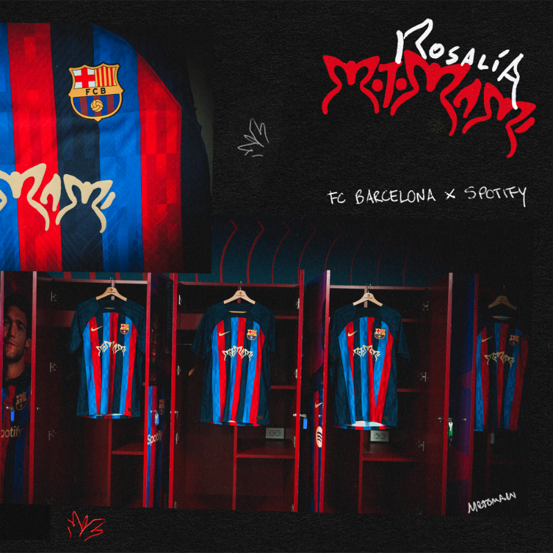 FCBarcelona_es's tweet photo. 🏍️ Motomami is in the house para #ElClásico 🦋

Barça 🤝 @spotify 🤝 @rosalia