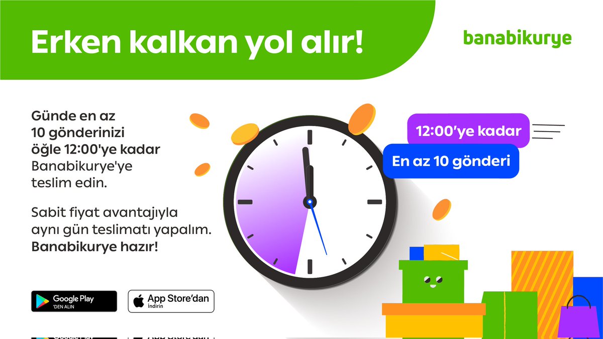 Sabit fiyat avantajlarımızdan yararlanmak için Banabikurye uygulamasını indirin, kurye giderlerinizden tasarruf edin...

Banabikurye hazır!