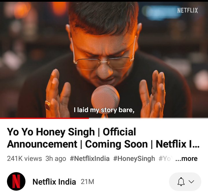 yyhsfanbase's tweet photo. TEASER OF NETFLIX DOCUMENTARY OF #YoYoHoneySingh Is Out Now 
Tap The Link And Watch the Teaser....👇
https://t.co/MVsu4XHZDF

@asliyoyo @NetflixIndia 

#YoYoHoneySingh #HBDYOYOHONEYSINGH https://t.co/sF5Jxj2agQ