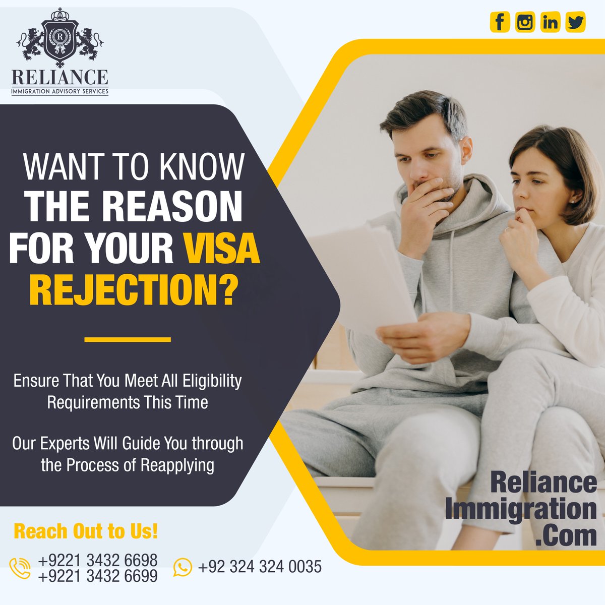 RelianceUKVisa's tweet photo. Do you want to know the reason for your visa Rejection?
𝗕𝗢𝗢𝗞 𝗙𝗥𝗘𝗘 𝗖𝗢𝗡𝗦𝗨𝗟𝗧𝗔𝗧𝗜𝗢𝗡 𝗦𝗘𝗦𝗦𝗜𝗢𝗡!
https://t.co/eLdNEqrHbW
𝗖𝗼𝗻𝘁𝗮𝗰𝘁 𝗨𝘀: +92 21 343 26698 | +92 21 343 26699
𝗪𝗵𝗮𝘁𝘀𝗔𝗽𝗽: +92 324 324 0035
#ukvisarefused #refusedfamilyvisa #visarejected https://t.co/ajaVDSuXcc