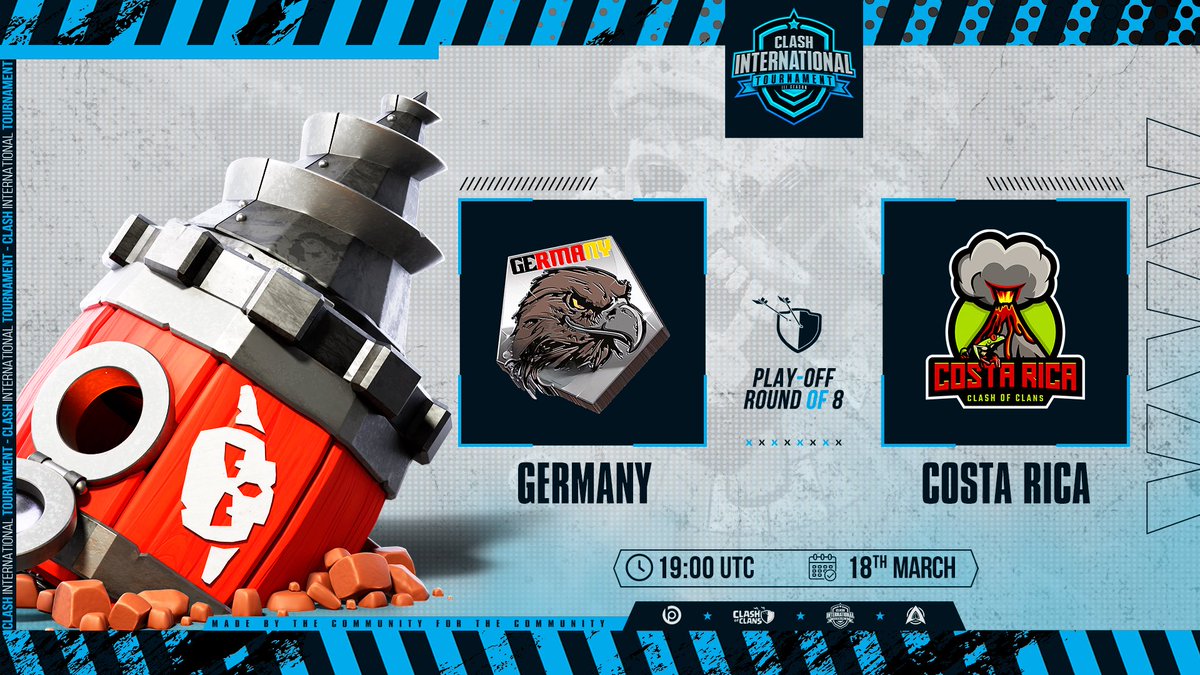 Team Germany CoC (@teamgermanycoc) on Twitter photo On saturday we will have our quarterfinal match against <a href="/CRCOC506/">Selección de Costa Rica</a> at 8pm CET in <a href="/CIT_COC/">CLASH INTERNATIONAL TOURNAMENT</a> 🔥 Gl to them🍀 It will be streamed by <a href="/Noobs_iMTV/">Noobs_iMTV</a> ! On saturday we will have our quarterfinal match against <a href="/CRCOC506/">Selección de Costa Rica</a> at 8pm CET in <a href="/CIT_COC/">CLASH INTERNATIONAL TOURNAMENT</a> 🔥 Gl to them🍀 It will be streamed by <a href="/Noobs_iMTV/">Noobs_iMTV</a> !