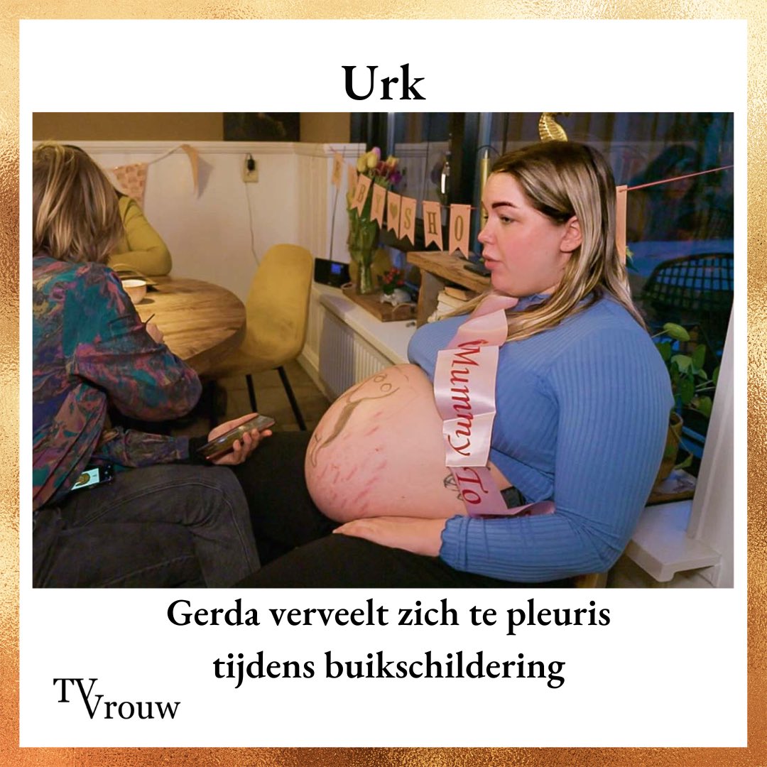 stuitervrouw's tweet photo. Gerda ondergaat een buikschildering terwijl familie en vrienden zich uitleven op de hapjes 😆

Lees mee op https://t.co/Ttm4glHigV

📸 Still Tv SBS6

#urk @urk_de_serie https://t.co/sgwVmoNH1g
