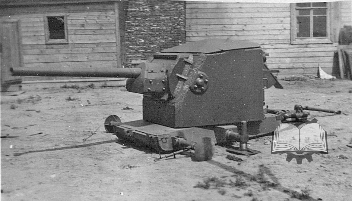 YPasholok's tweet photo. PD-76, "sentry gun" with 76-mm F-34 tank gun, 1943.
#sentrygun https://t.co/oS5APUn4Xv