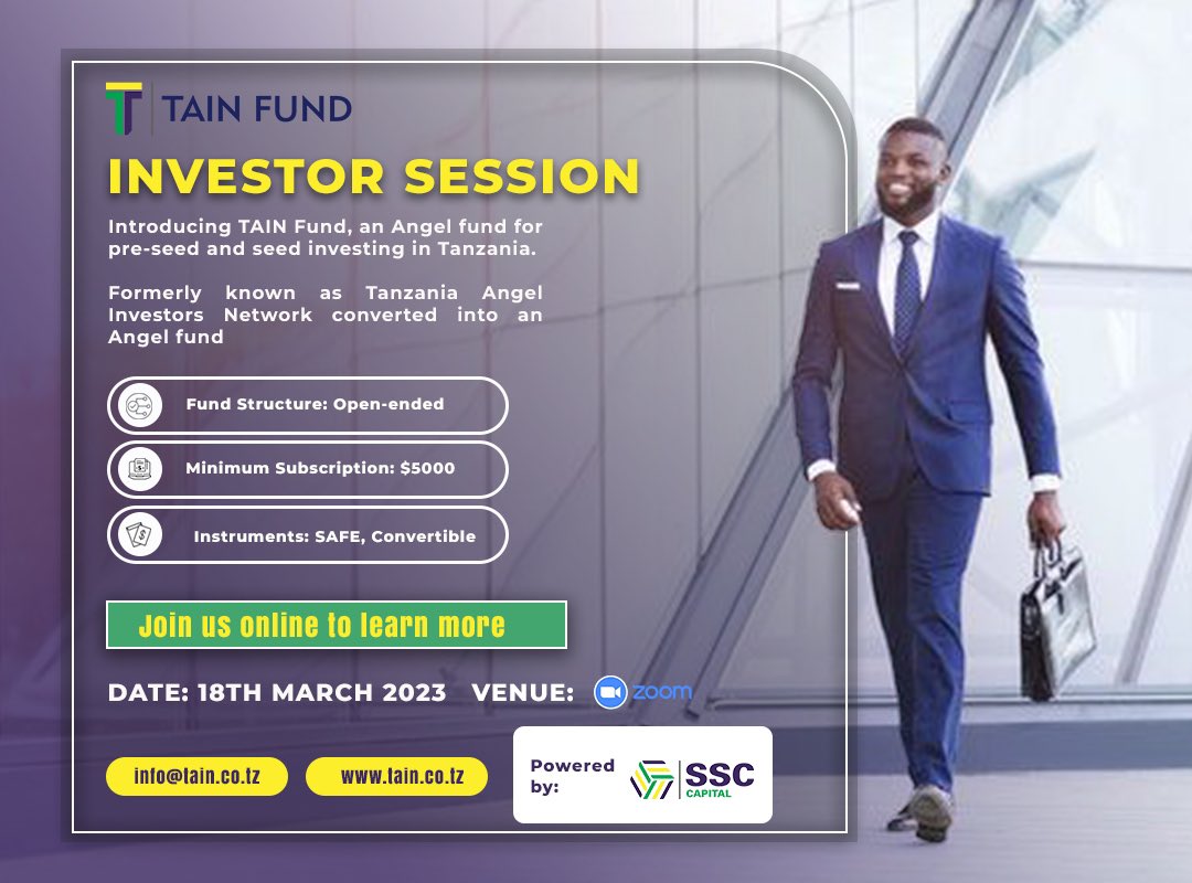 INVITATION TO OUR INVESTOR SESSION.

Come &amp; Learn about our revised model from an angel network to an angel fund.

Come &amp; learn about how you can become a startup investor from as low as $5000

Register for our discovery session us02web.zoom.us/meeting/regist…