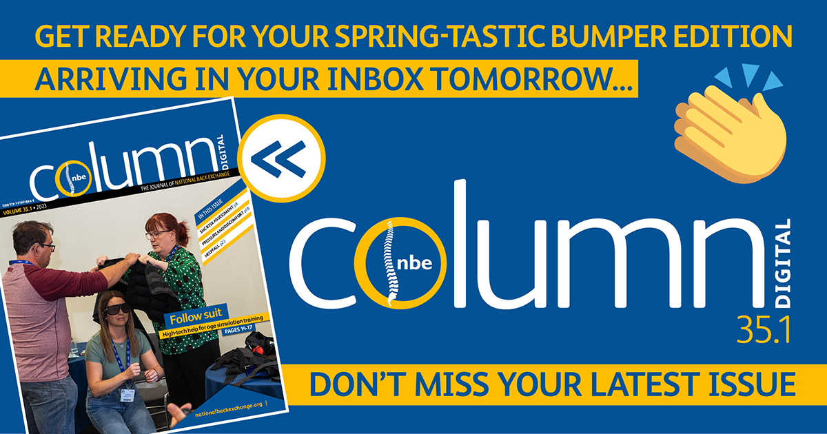 nbetoday's tweet photo. Make sure you keep your eyes peeled on your inbox tomorrow for your packed edition of column digital 🙌🏼
#NBE
#nbeinformed
#nationalbackexchange
#movingandhandling
#nbepublications
#yournbe https://t.co/oX88wi52C9