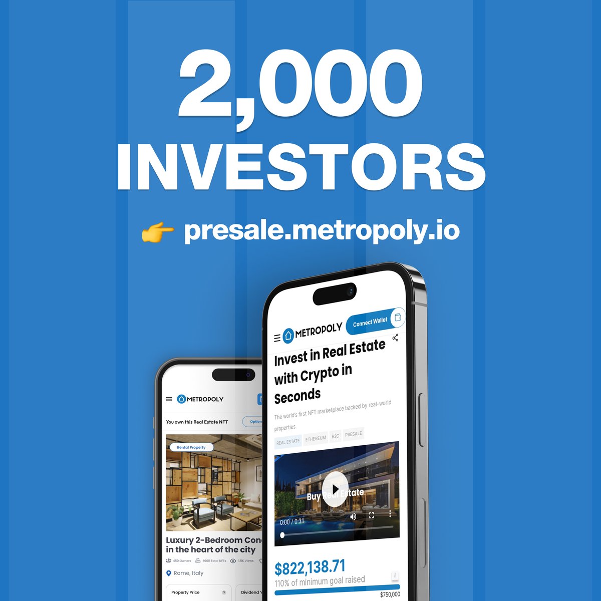 METROPOLY PRESALE IS LIVE! 🔊 on Twitter "2,000 investors have